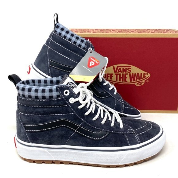 VANS SK8-Hi MTE-1 High Top Plaid Gray Suede Men’s Size Sneakers VN0A5HZYGYW - Picture 2 of 9